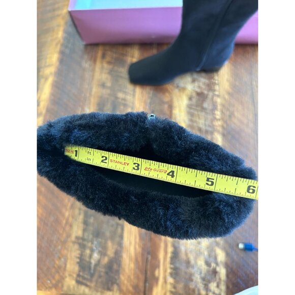 Cinderella Of Boston Black Micro Suede Fur-Lined Boots Size 2.5M - Picture 11 of 12
